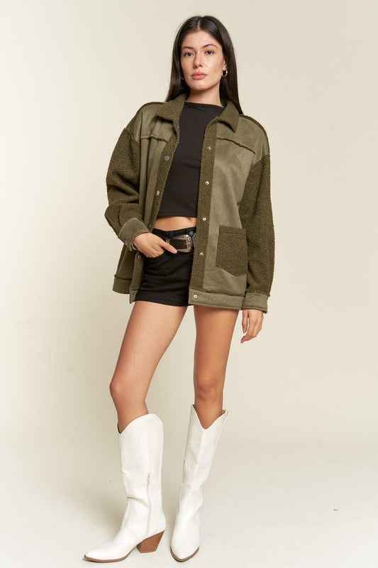 FAUX FUR AND SUEDE JACKET JJO5028P e18c0812-1d18-4ad2-9ed5-e77df50a9f38