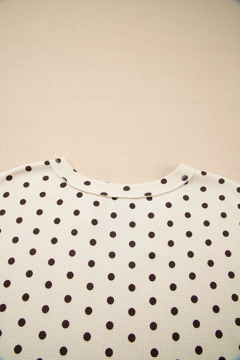 White Polka Dot Print Pullover Drawstring Jogger Pants Pajama Set e1f2a6713a2298c3