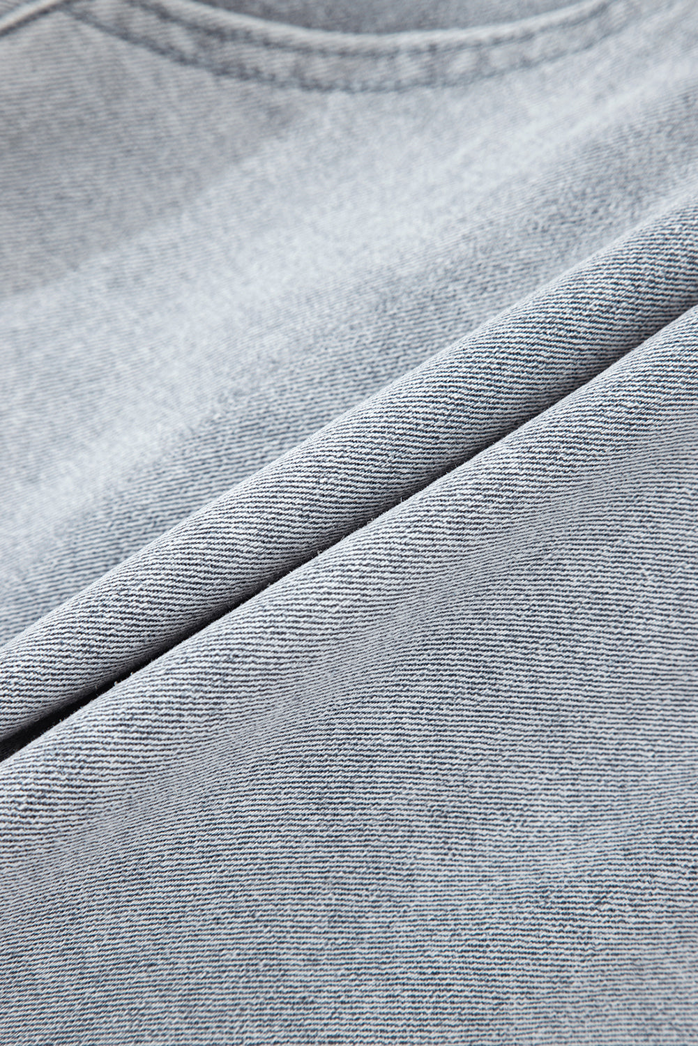 White Scalloped Hemline Light Wash Denim Shorts e238e2d971030bbf