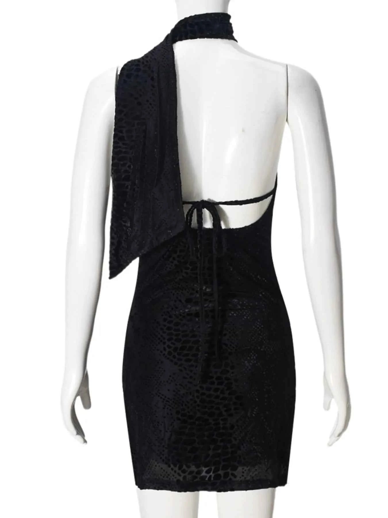 Asymmetrical Halter Neck Mini Dress e42388a1-7a4a-4345-9e54-a3bd8654e49a-Max-Origin