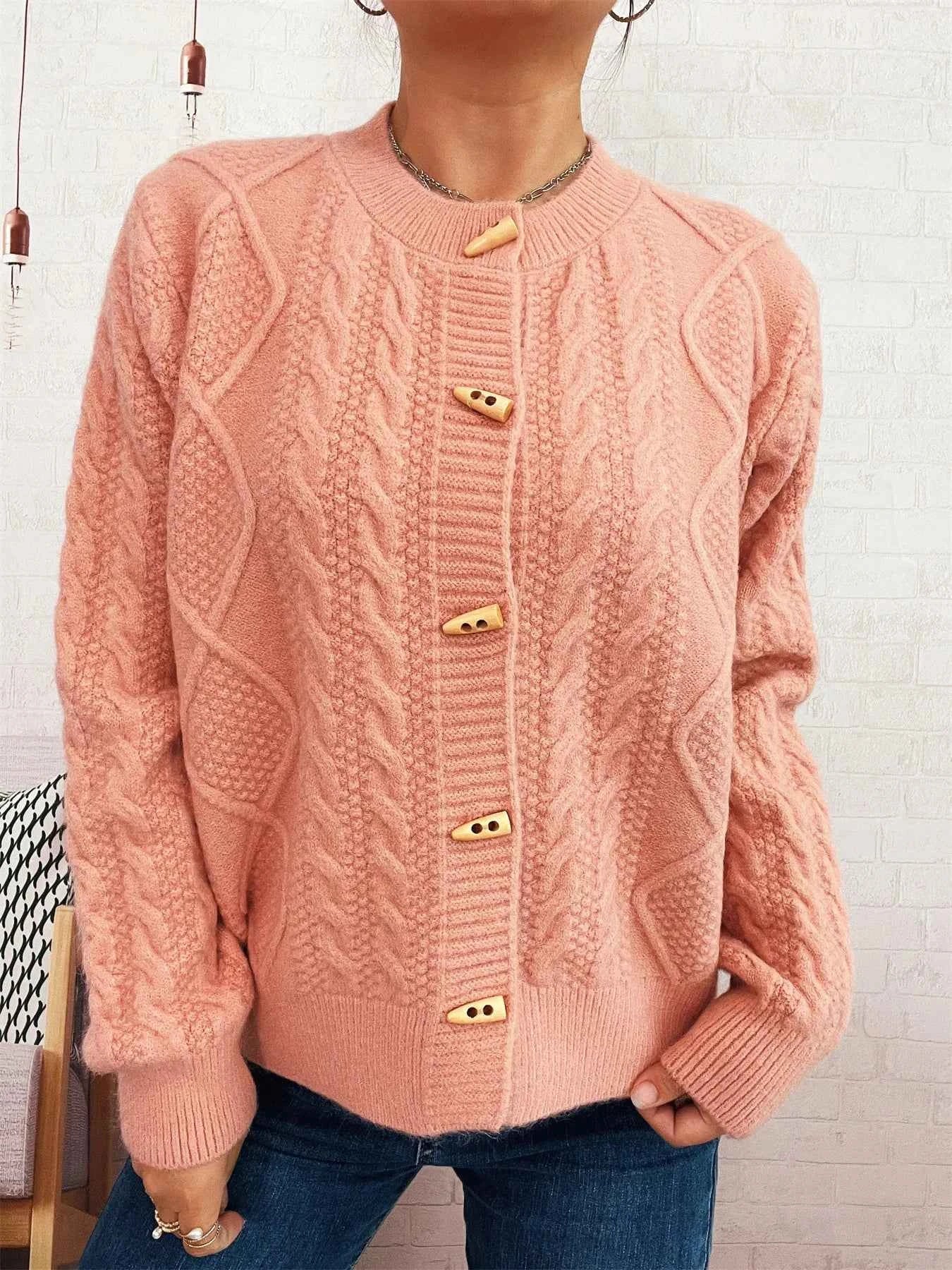 Cable Knit Button-Up Cardigan e4d3d93cb5884652b3a361edfbcdf2d3-Max-Origin
