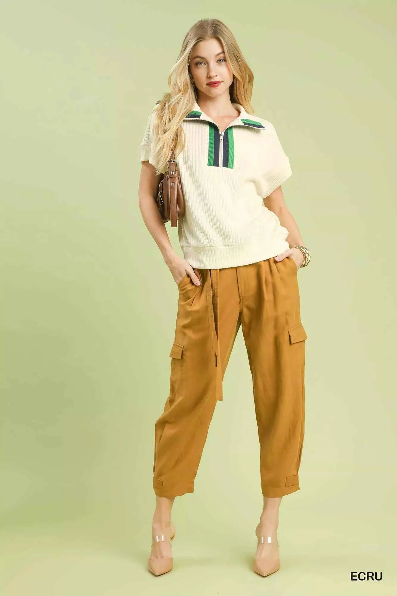 Umgee Textured Striped Zip Collar Knit Top e6512c92-09cf-4073-a84c-518ecd5c70b4-Max-Origin