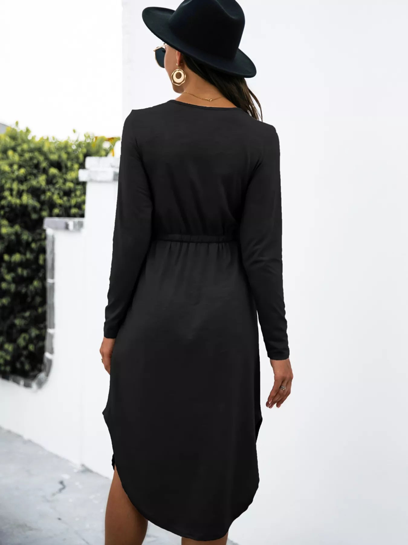 Drawstring Waist Long Sleeve Casual Dress e7215bf4-fda8-4bd2-8b87-5ce5c4cfe767-Max-Origin