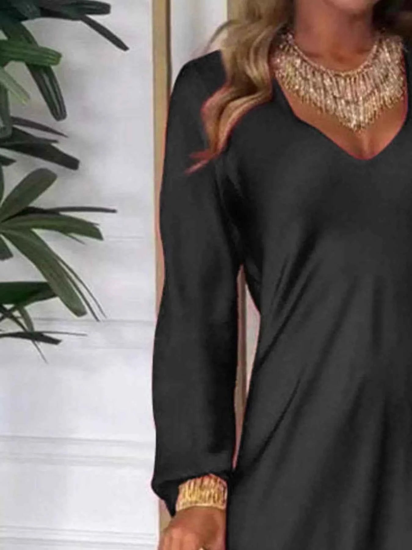 Full Size V-Neck Long Sleeve Midi Dress Plus Size e8f88d13-5ea8-481f-b81b-30de67d329b8-Max-Origin