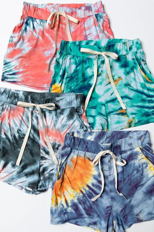 BiBi Tie Dye Print Casual Shorts e8f8b91df2b84d39847baeadab25afea-Max-Origin