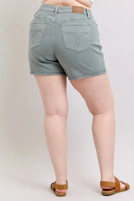 Judy Blue Full Size Hw Garment Dyed & Back Pkt Embroidery Shorts Plus Size e99d5b7f-580e-44a6-a148-76bde0a7f697-Max-Origin