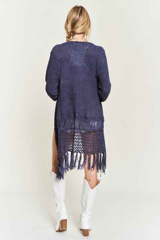 FRINGE KNIT CARDIGAN PLUS KRT1001 ea561072-61c2-4534-be12-8483873702d6