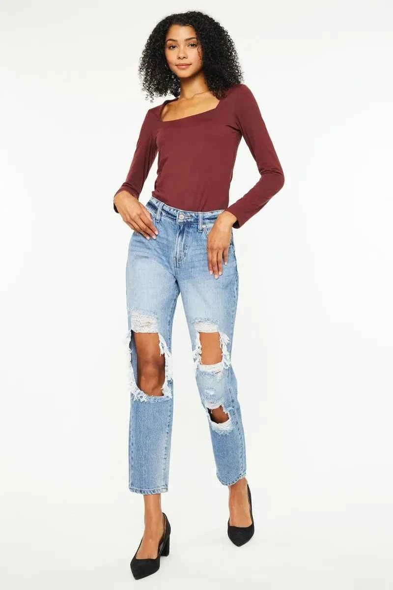 Kancan High Rise Distressed Boyfriend Jeans eb4404e4f4c949cd9426ebb0019e6c0b-Max-Origin