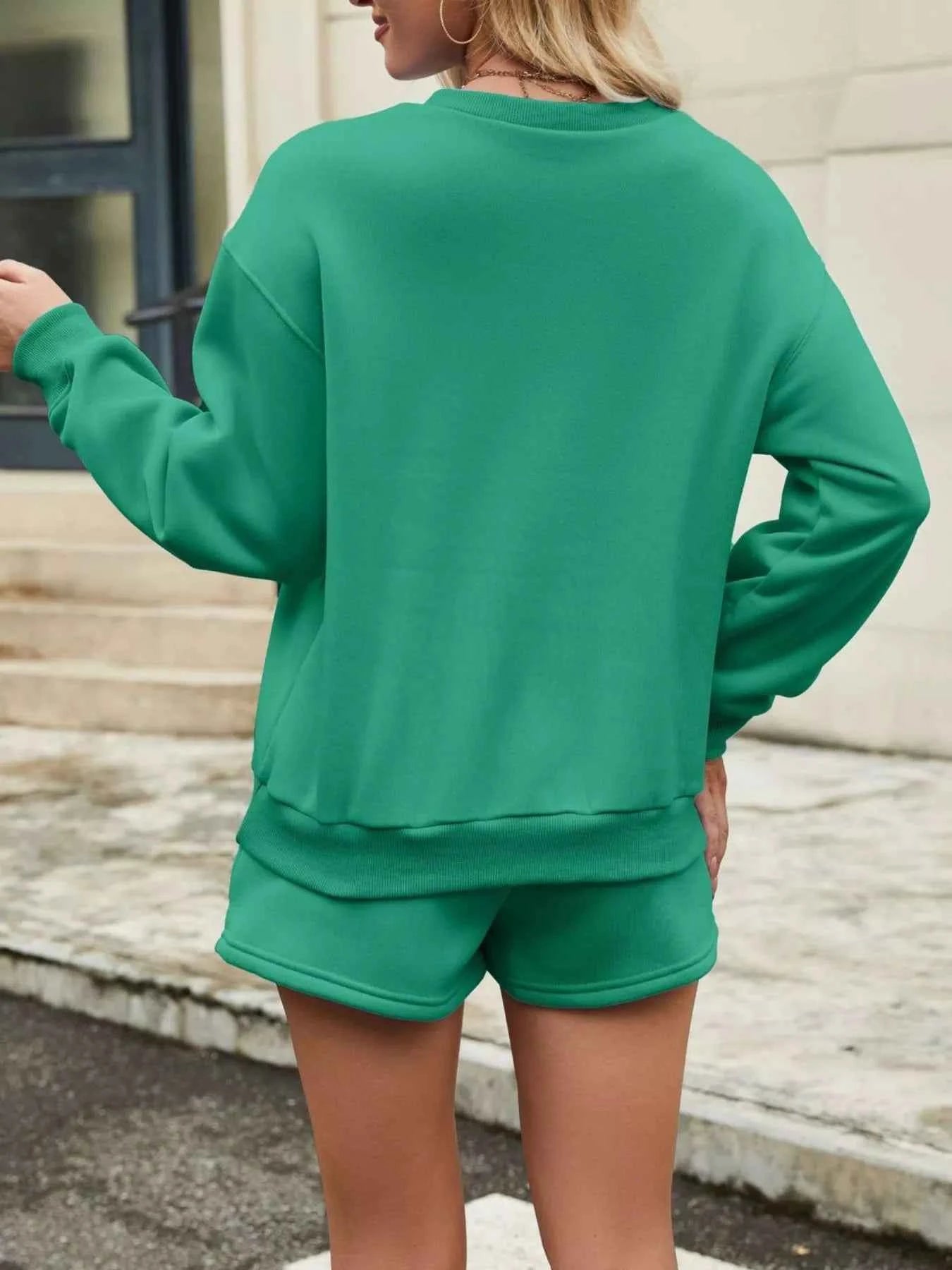 Round Neck Dropped Shoulder Top and Drawstring Shorts Set ebe362ec-f4db-4f02-b3e1-e0a013b11b81-Max-Origin