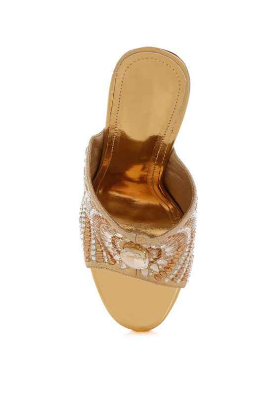Boska Slip On Embellished Stiletto Heels ef0e3f60-5661-4da4-88b0-dbcaa934f0d7