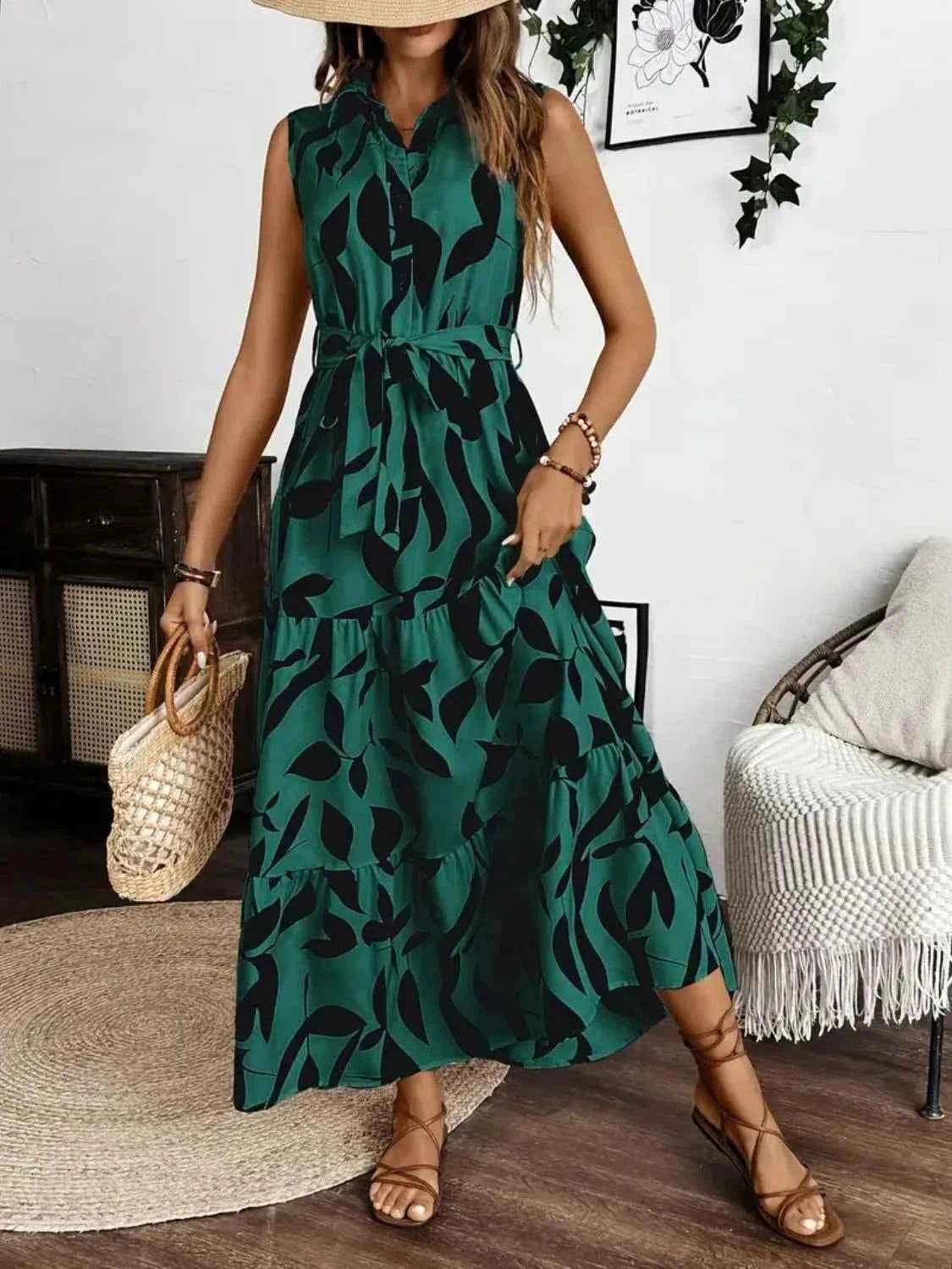 Printed Tie Waist Sleeveless Maxi Dress f0176e24-55b9-45a3-beed-4773d39d5b77-Max-Origin