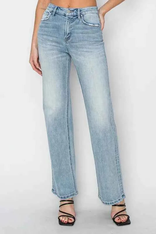 RISEN Full Size High Rise Straight Jeans Plus Size LIGHT f2b23be0e03347778b3138962ec5628e-Max-Origin