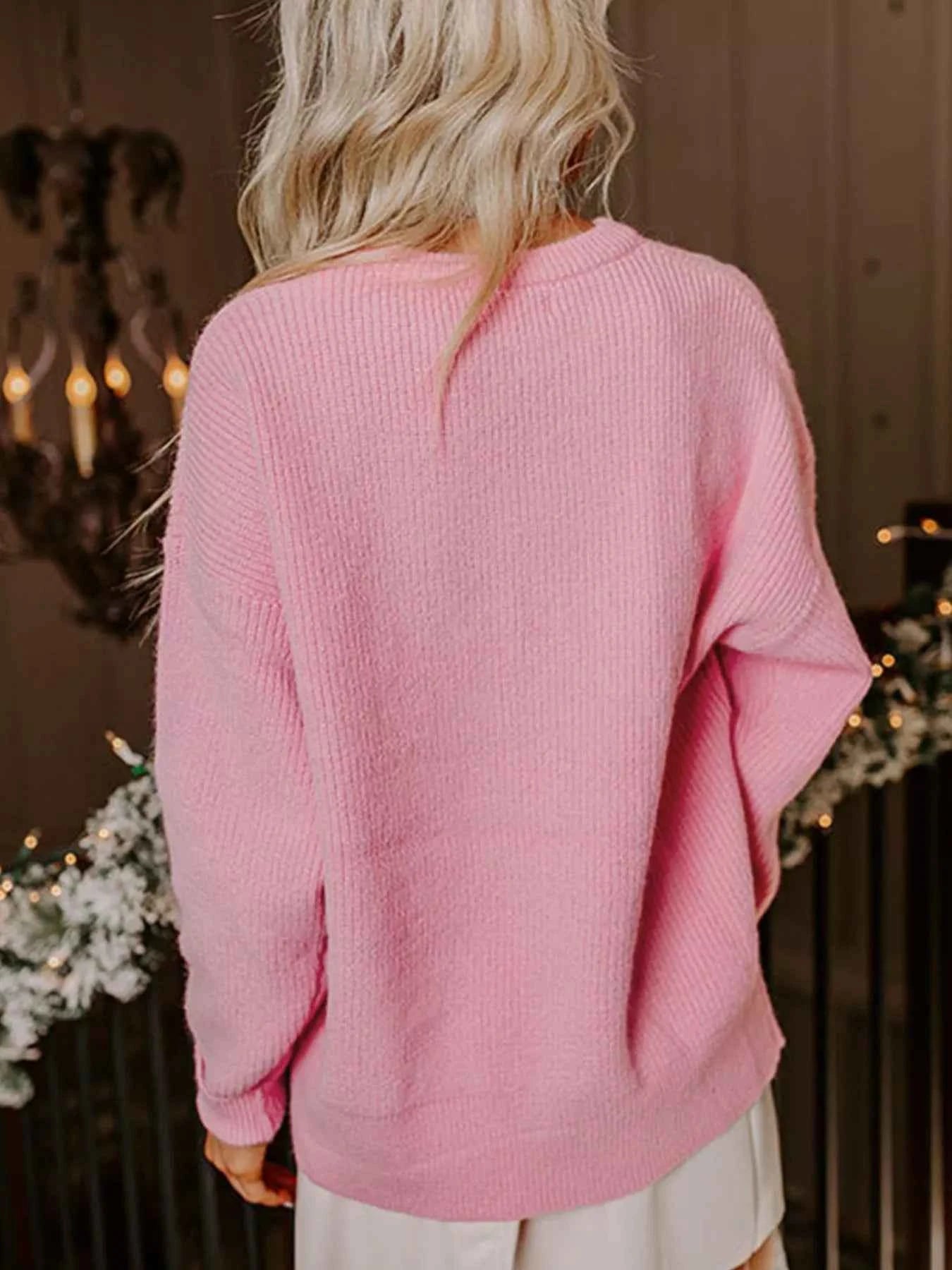 Merry Candy Cane Christmas Crew Neck Sweater f37bbff6-99d4-4b8e-a6b6-15d020d3b9a6-Max-Origin