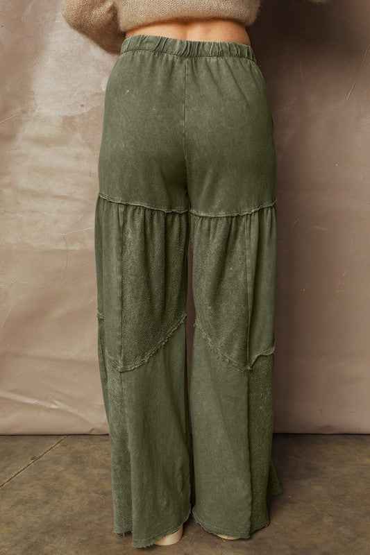Mineral Wash Patchwork Tiered Wide Leg Pants f3973172-3c65-401c-b384-0bde83022b40