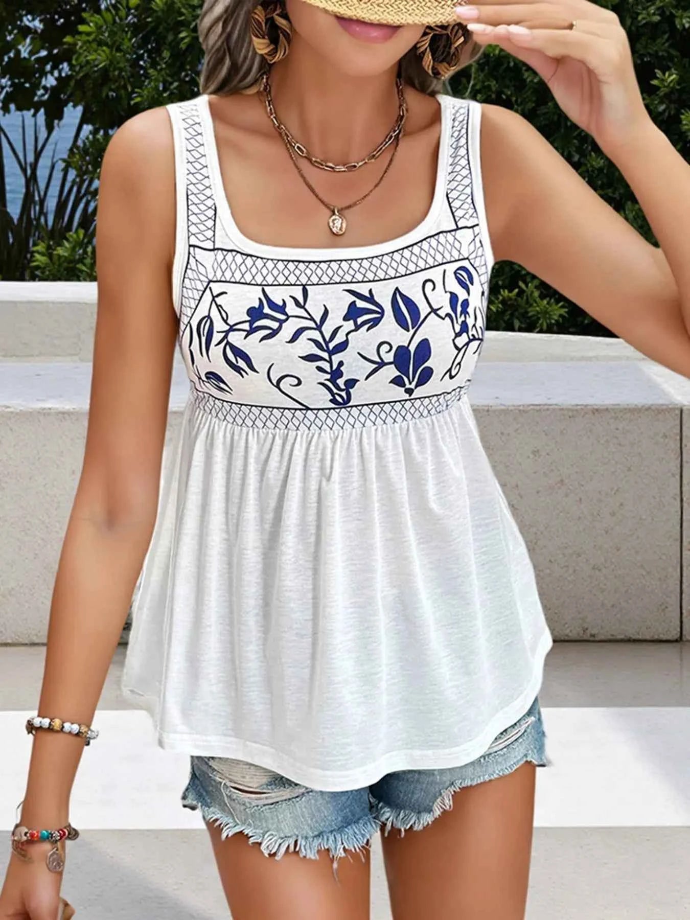 Printed Scoop Neck Tank f49f5a0aa9934da5bbb75d3c6b083414-Max-Origin