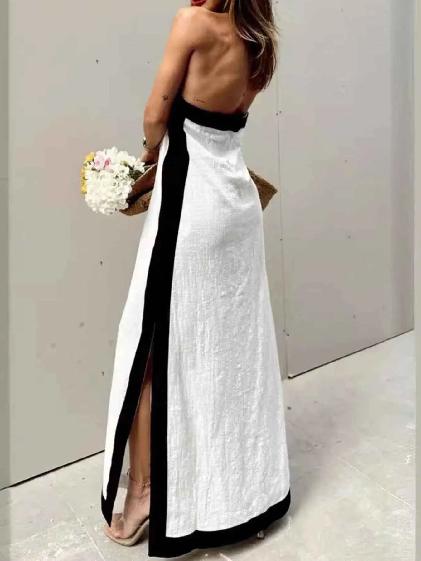 Contrast Halter Sleeveless Maxi Dress f5730a96-f7ad-421d-9e33-e5d4fd23ebfb-Max-Origin