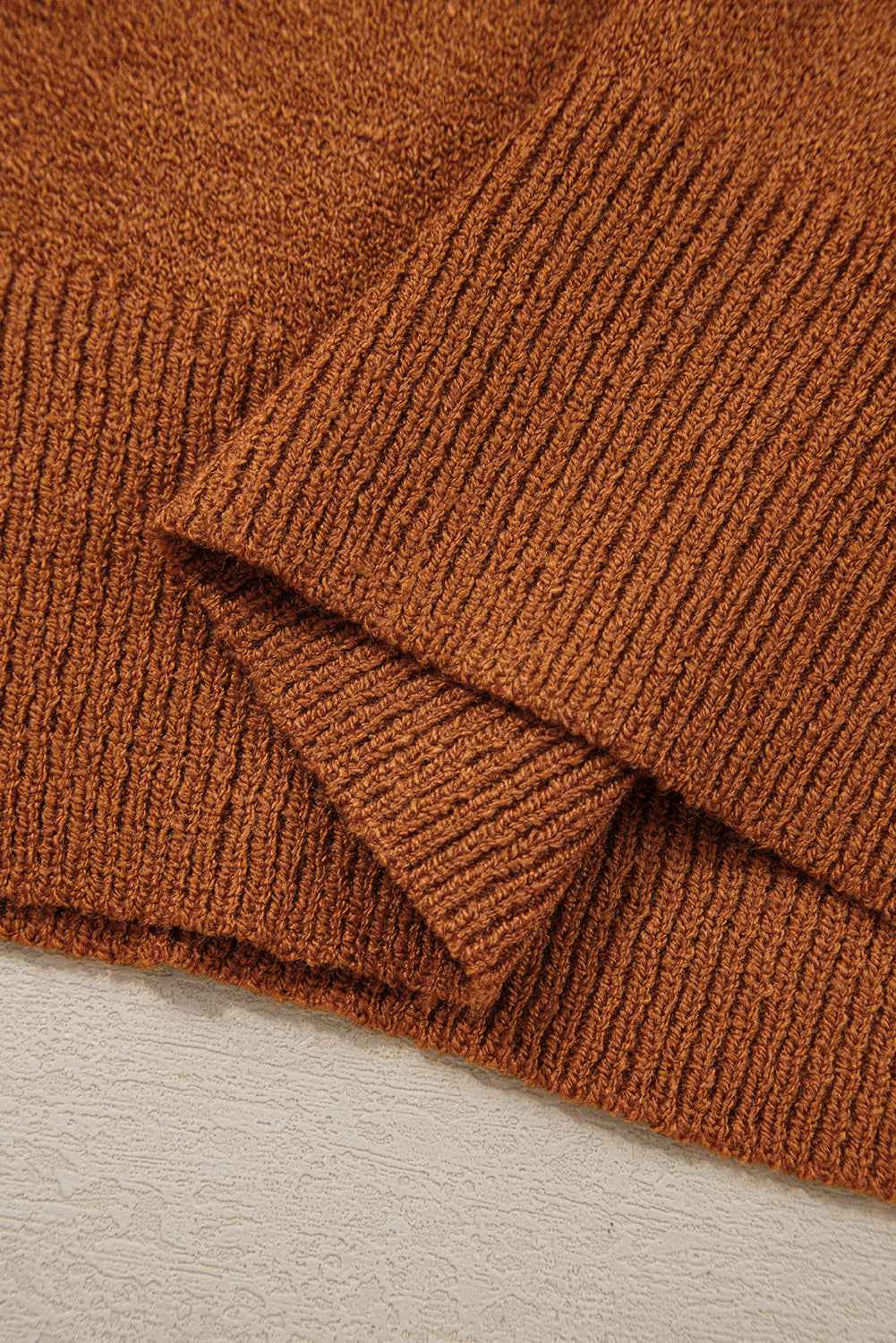 Multicolour Striped Ribbed Edge Drop Shoulder Sweater f58717f6b65fb6c7