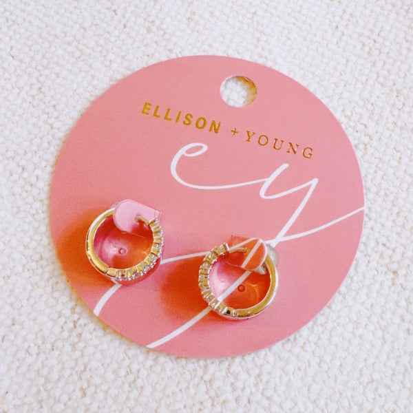 Glam Edge Sculpted Huggie Earrings f5e6839d-1e8d-4a79-9779-93bdc5327382