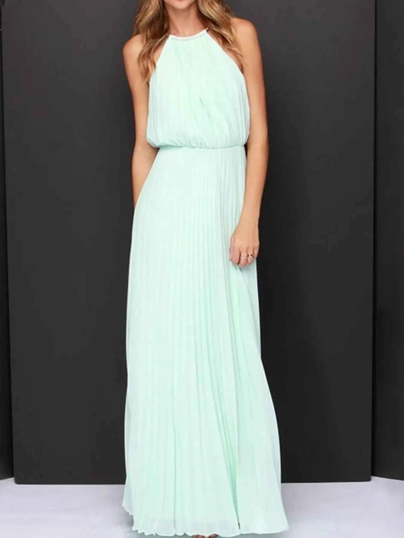 Pleated Sleeveless Maxi Tank Dress Light Green f79a84ff-b7be-4292-9272-936602a97ffa-Max-Origin