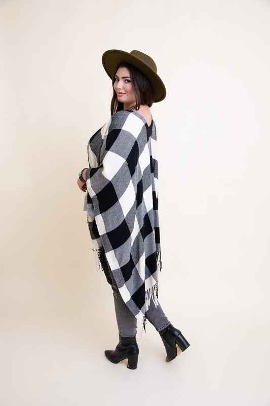Buffalo Check Tassel Poncho f7cfae56-9784-4a2b-92f5-fd61c2a8647e_cd6cbec5-0ac5-46f1-936c-1ab8bad6d70d