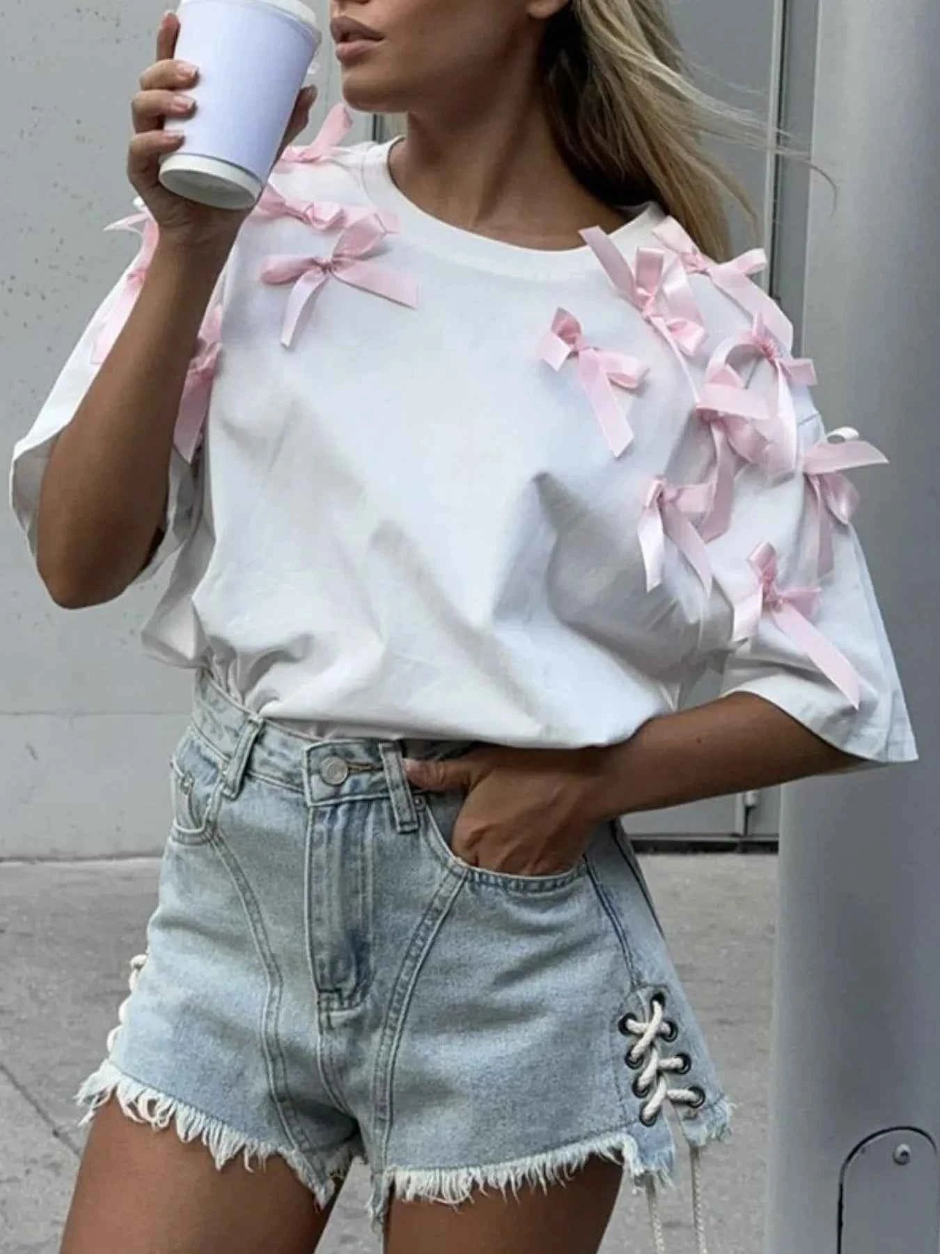 Bow Short Sleeve T-Shirt f7e15ac0-11e1-4734-a511-2e5dc6f96294-Max-Origin