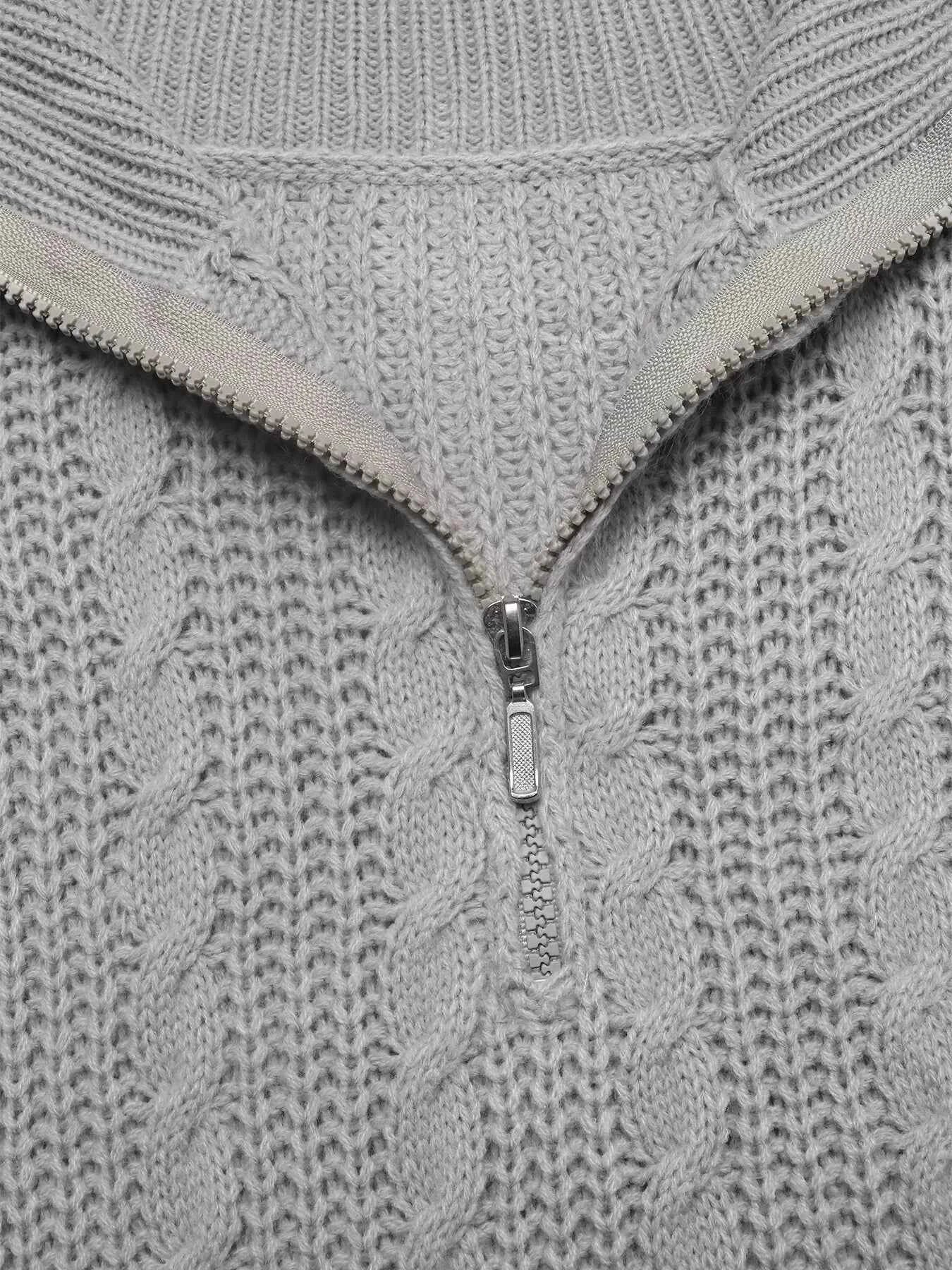 Cable Knit Half Zip Sweater f9555b5ec6f54c07b0fd2dab5b0ba508-Max-Origin