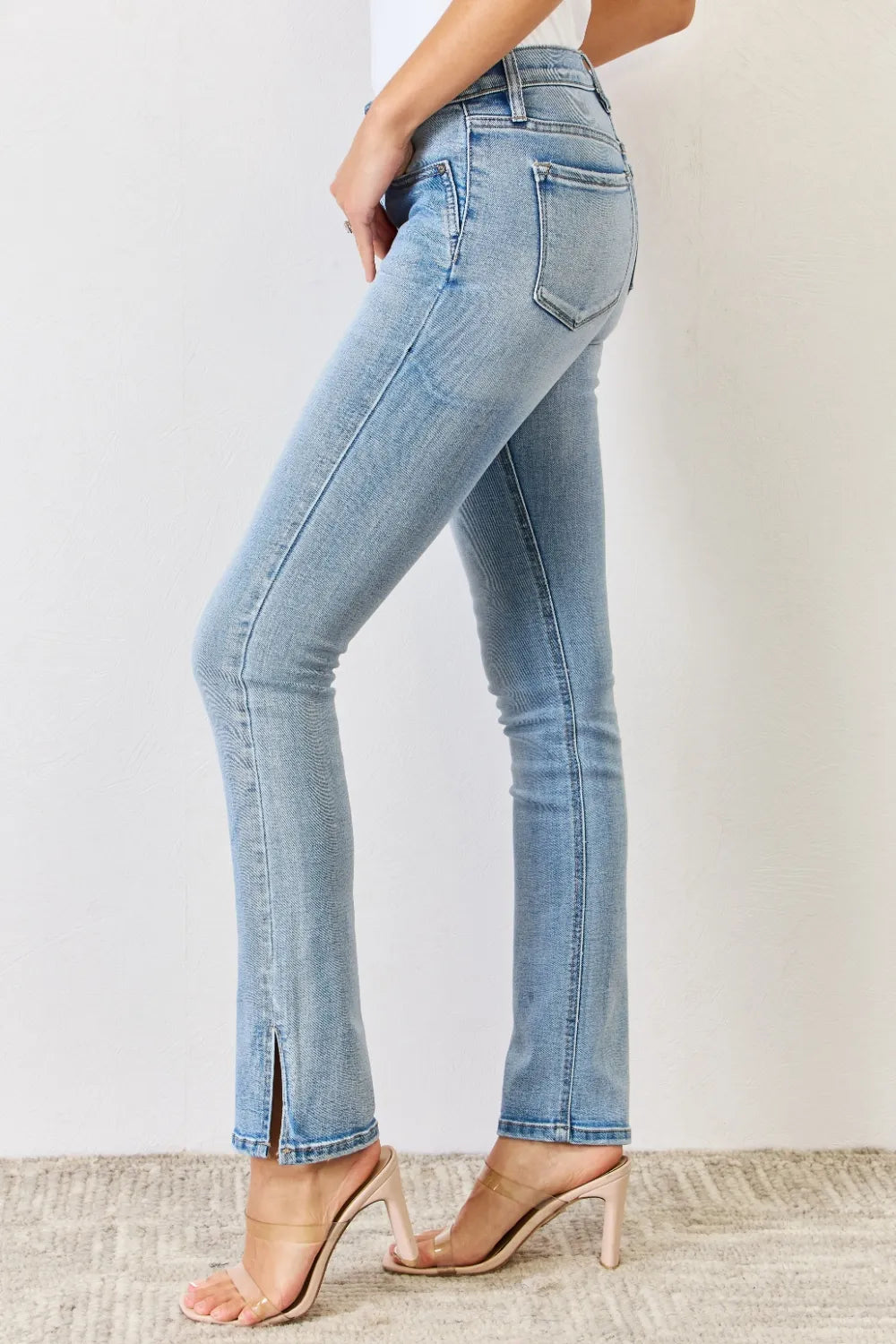 Kancan Full Size Mid Rise Y2K Slit Bootcut Jeans fb24c952-60eb-49ec-9405-cee7ded58c8a-Max