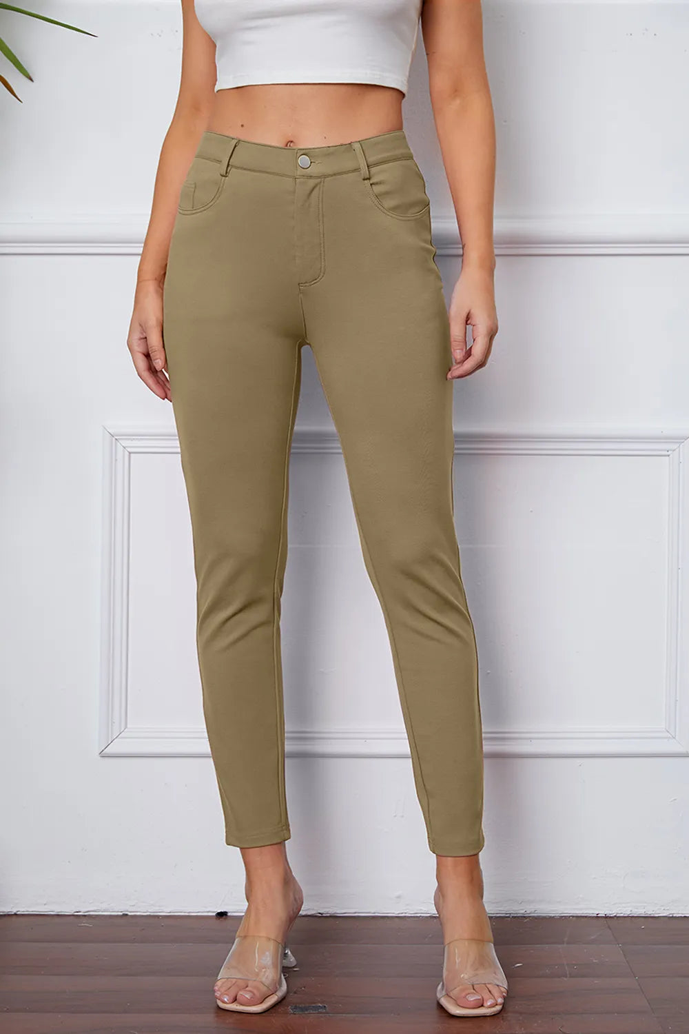 StretchyStitch Pants by Basic Bae Khaki fbdcb5d8-e391-490d-96aa-8f759bcb59fe-Max