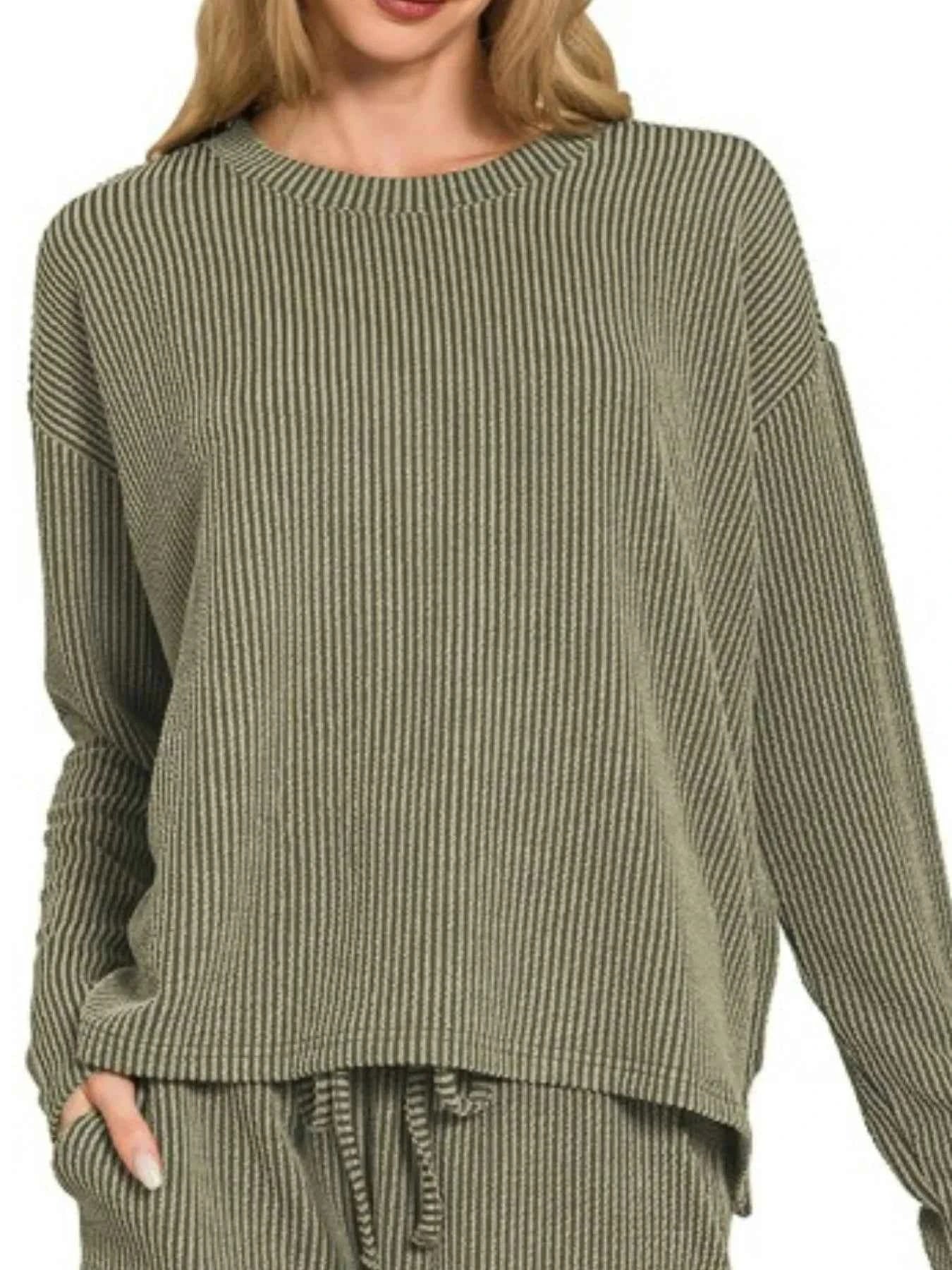 Zenana Corded Rib Long Sleeve Tee and Shorts Set fded9e4d-da9a-4fa2-9eda-4d35590e1812-Max-Origin