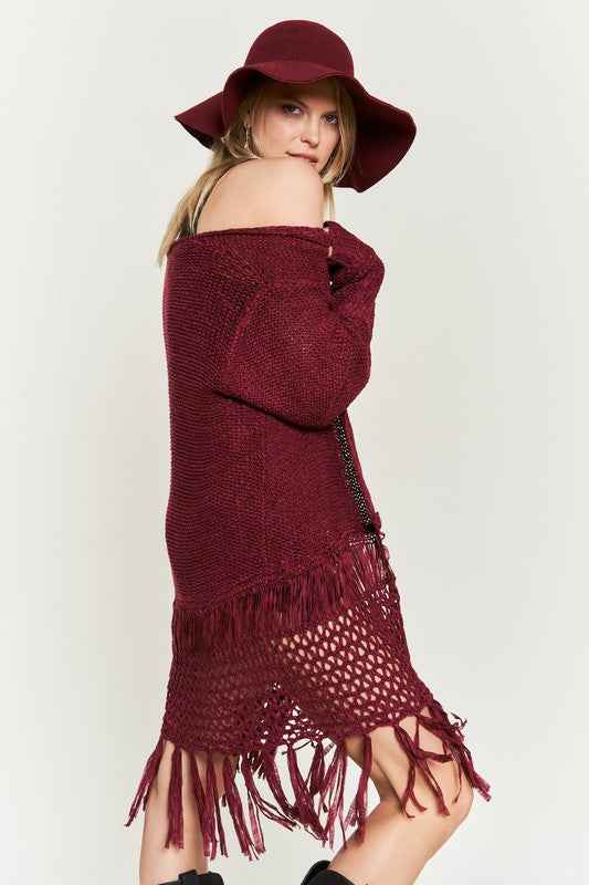 FRINGE KNIT CARDIGAN PLUS KRT1001 fed5eb05-24a5-4b4e-a444-61785cc2a526