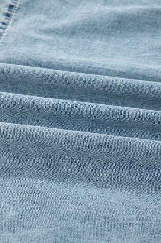 Denim Frill Tiered Flowy Dress ff1cd9ed-7f59-4e21-a321-408c4777797f