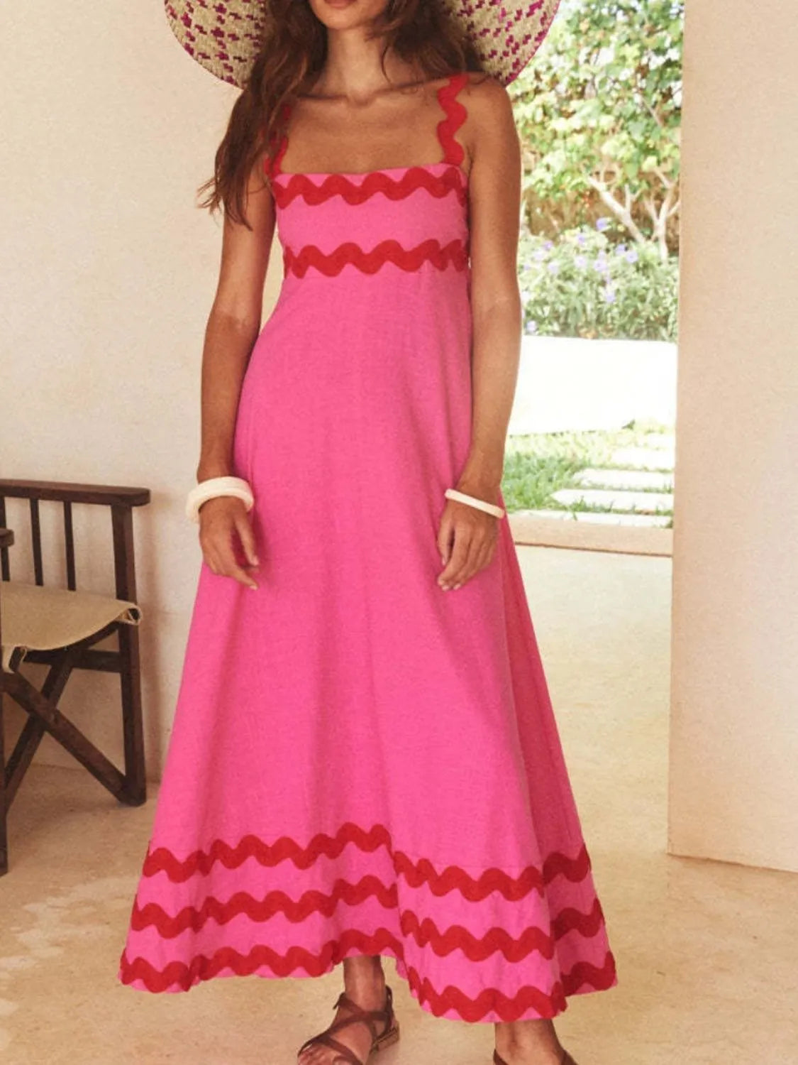 Contrast Trim Square Neck Maxi Cami Dress ffbb230e-eda1-4dca-bdf6-c187d693fc71-Max-Origin