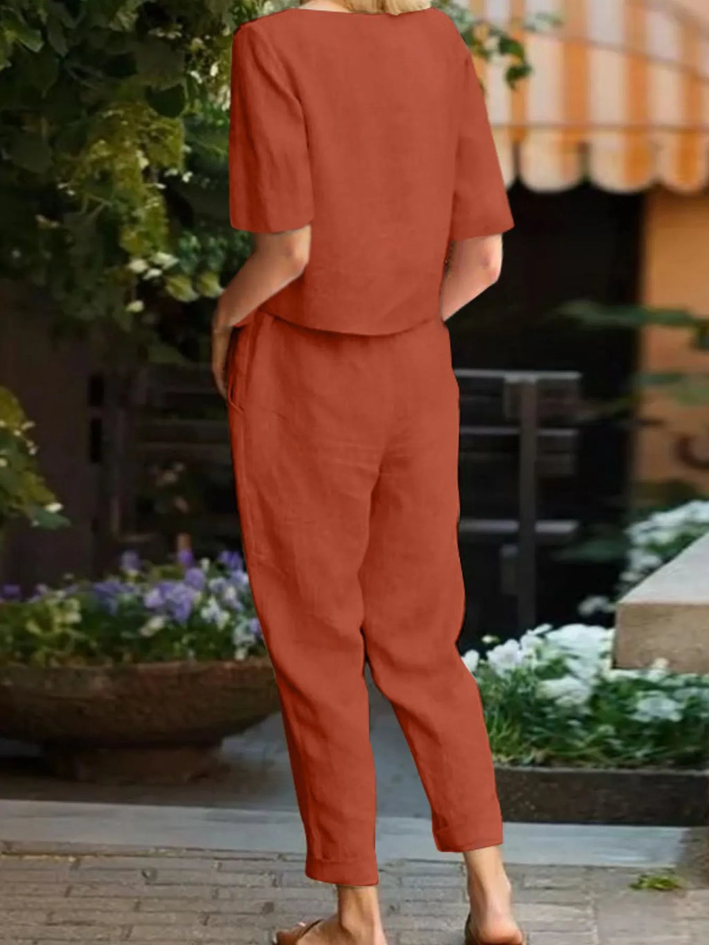 Full Size Round Neck Short Sleeve Top and Pants Set Plus Size 003abf59-e93d-47c7-8199-3e8aa3ac5806-Max-Origin