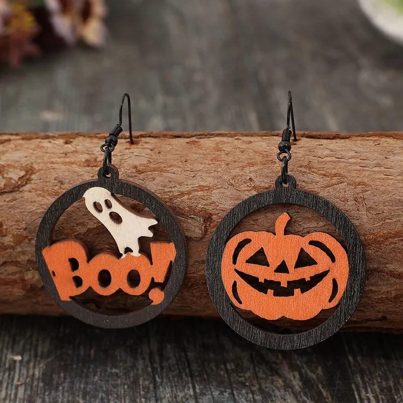 Hollow Pumpkin & Letter Wooden Earrings 007ec1c6-5cc1-486d-b1b2-685aa18ddeb9-Max