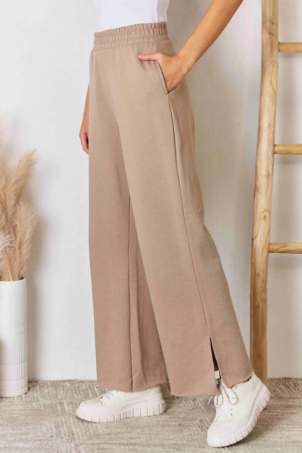 RISEN Wide Waistband Slit Wide Leg Pants 00f43e3e-297d-4346-832e-aedc4f6ee004-Max