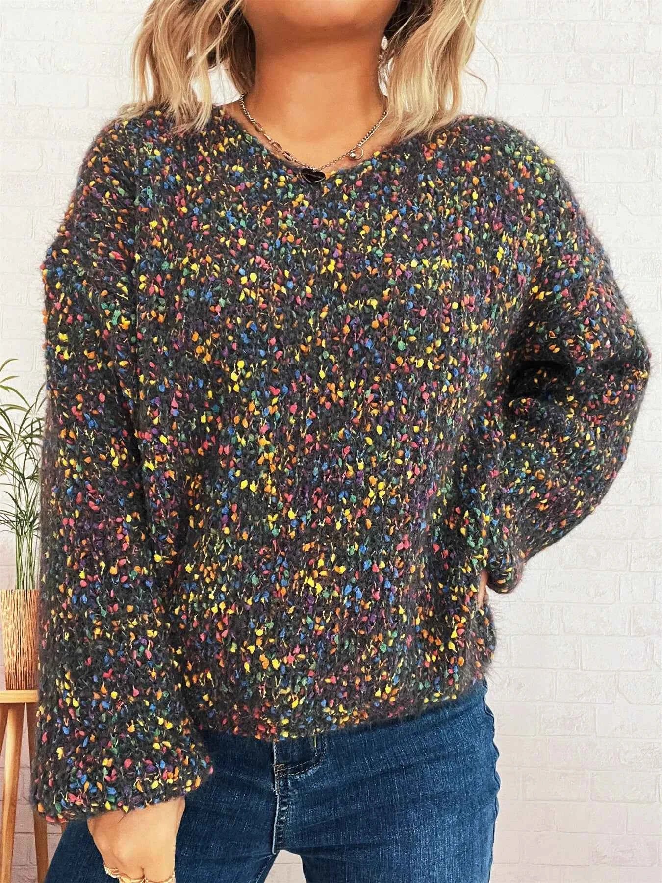 Colorful Long Sleeve Sweater 00f86adaef474fd38015b0119d589743-Max-Origin