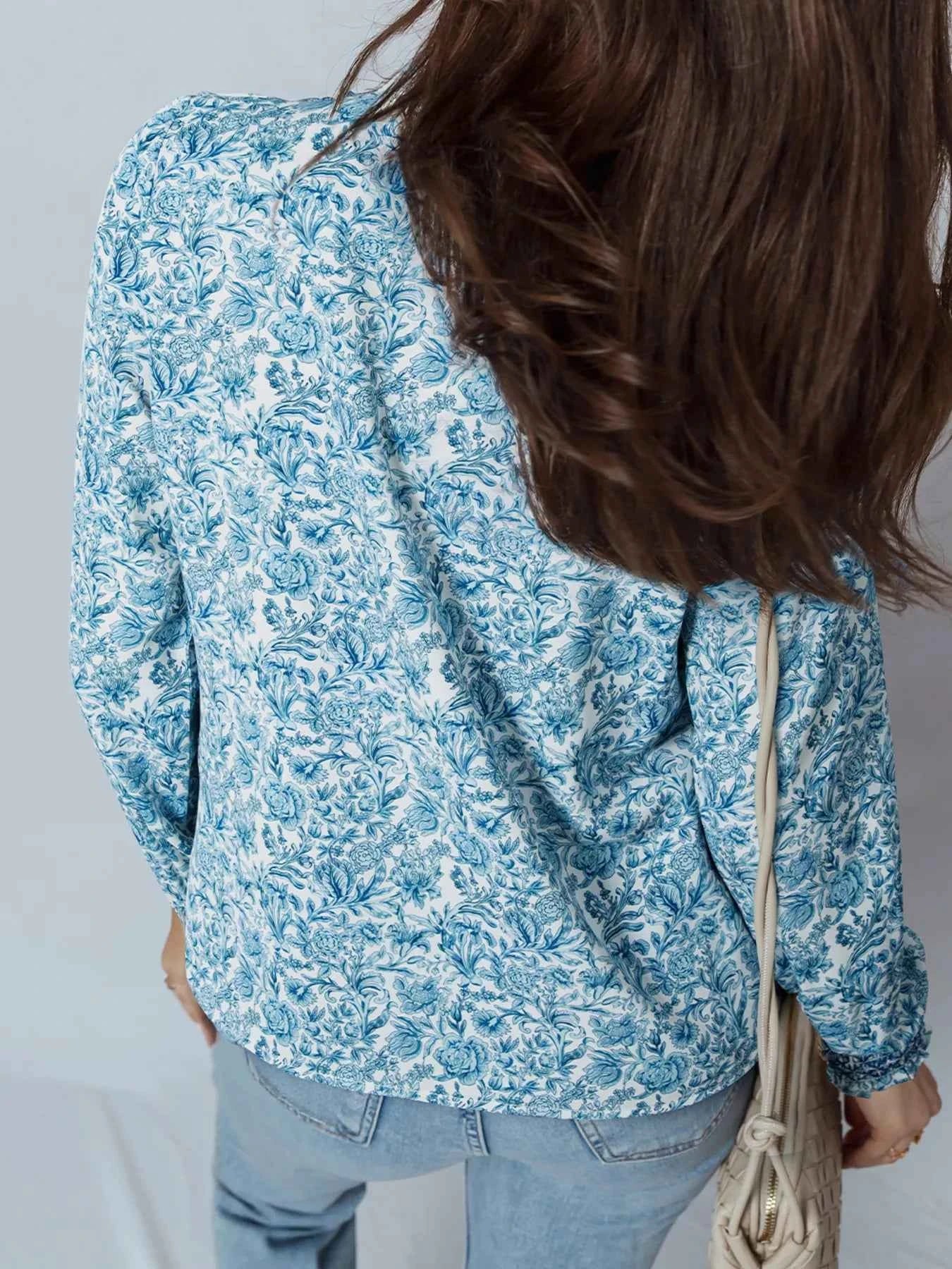 Floral Button Up Puff Sleeve Shirt 014dc9897bdd48a685952bf818122495-Max-Origin