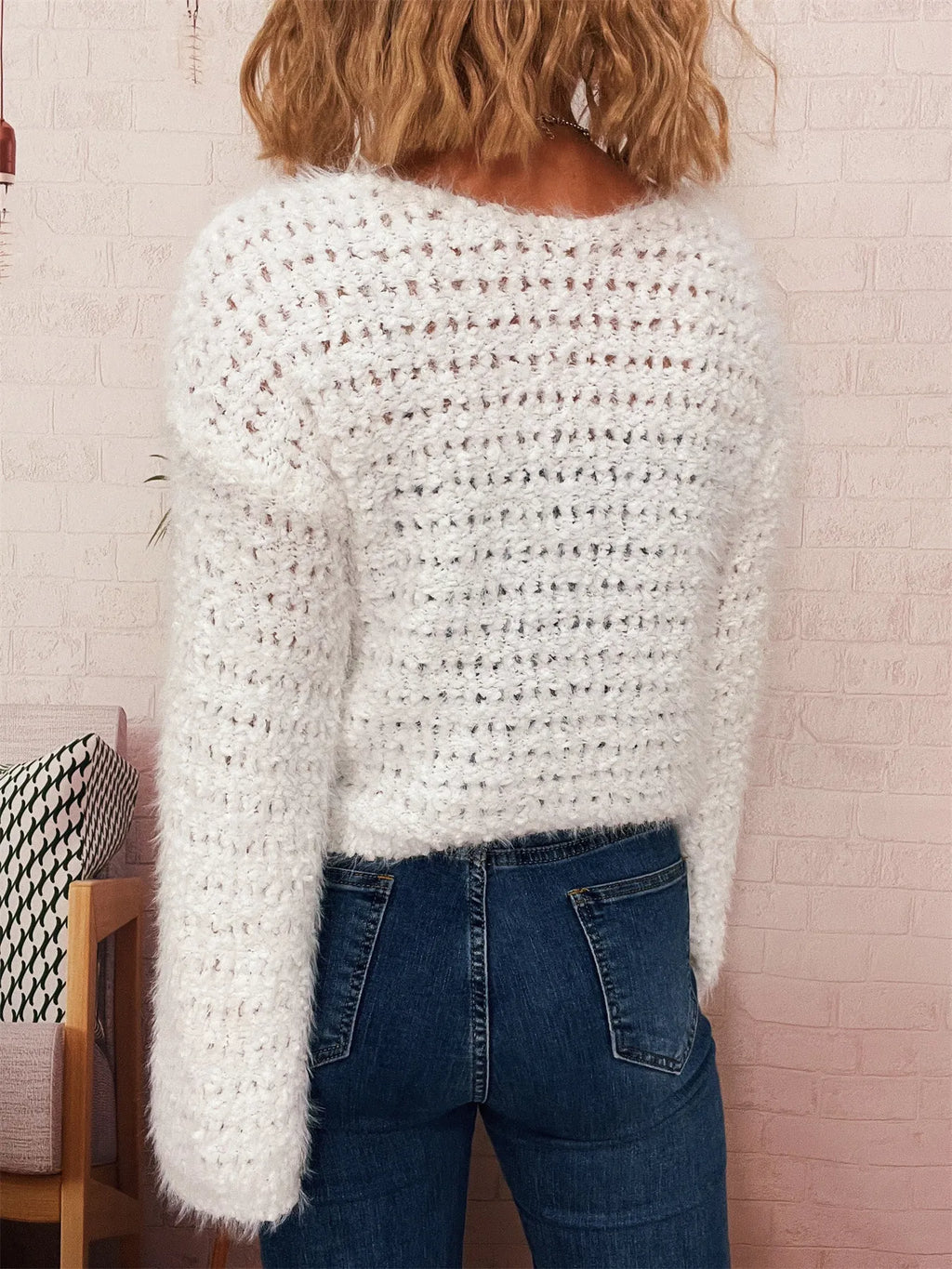 Crochet Round Neck Dropped Shoulder Sweater 01966e0ddd0c43e1a17f605f94a85d04-Max-Origin