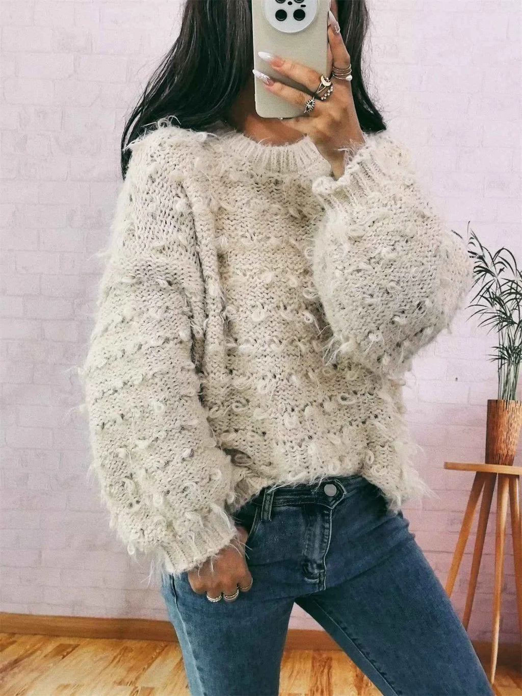 Chunky Round Neck Long Sleeve Sweater 01d0892e80a749f38014e734bbd9187f-Max-Origin