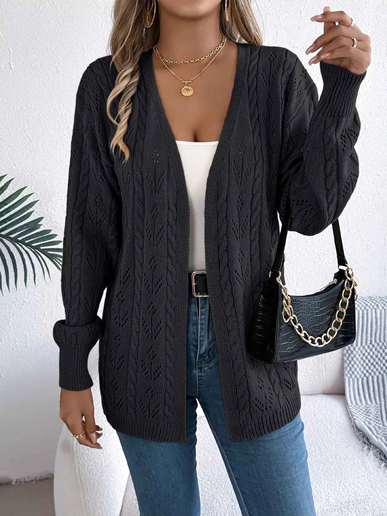 Openwork Open Front Long Sleeve Cardigan 0207e7bd43114e0d8245e59639e421dc-Max-Origin