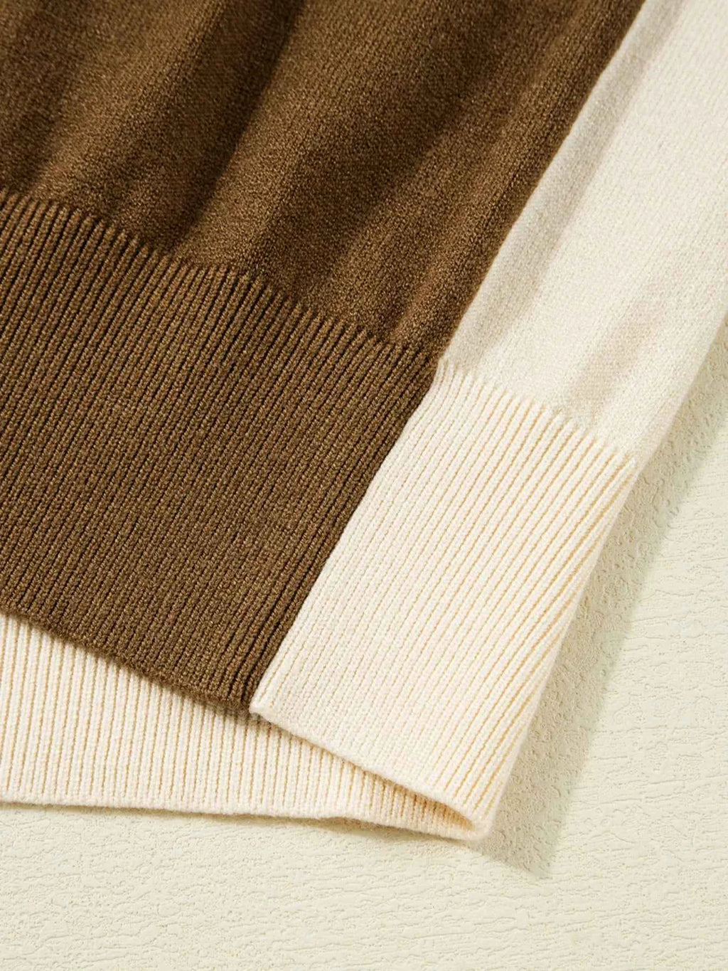 Color Block Mock Neck Long Sleeve Sweater 0242ceb7f0b84a90b027befd8eddbf6e-Max-Origin