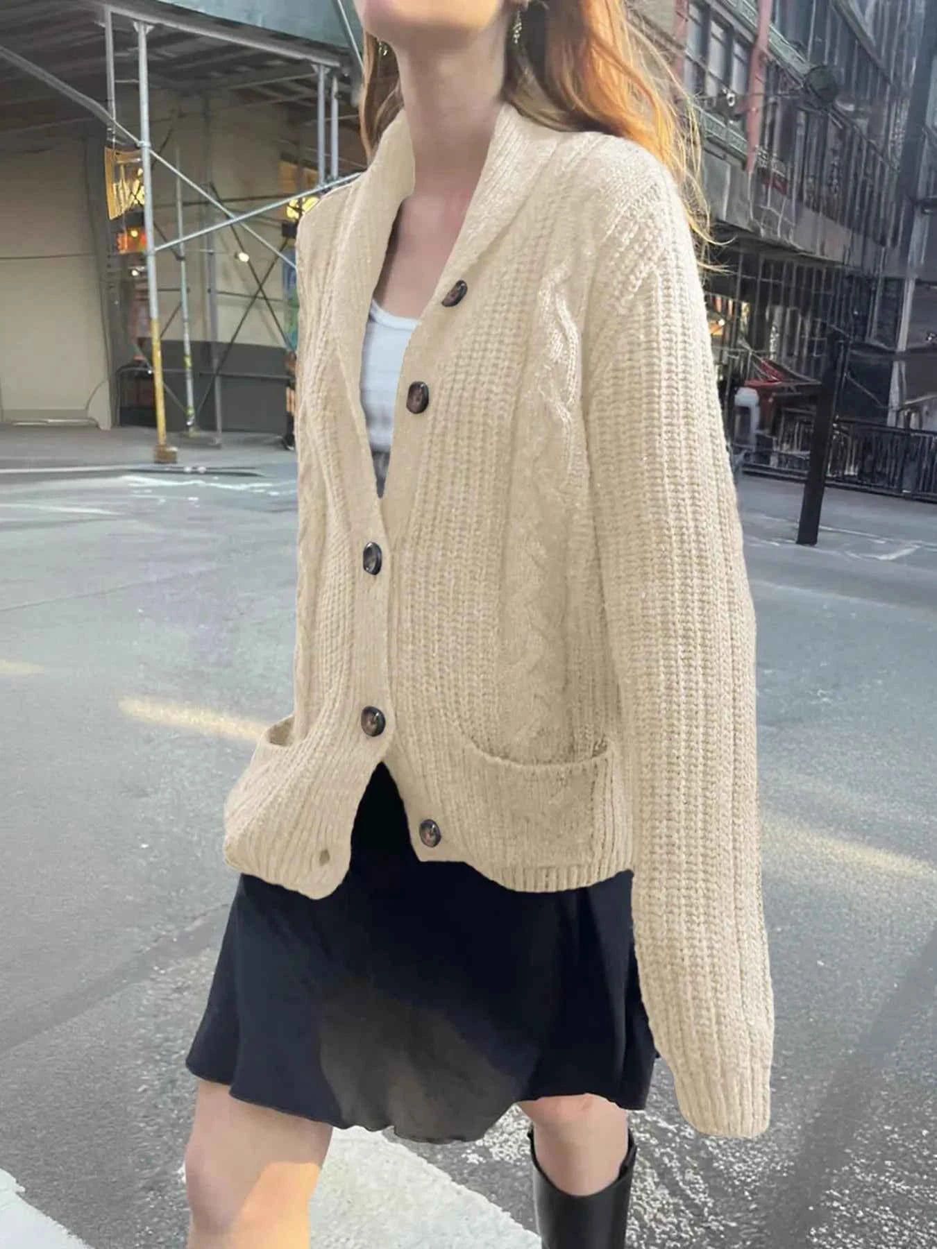 Cable Knit Button Up Cardigan 0250a185c22c48c7ad05019bae8f54ee-Max-Origin
