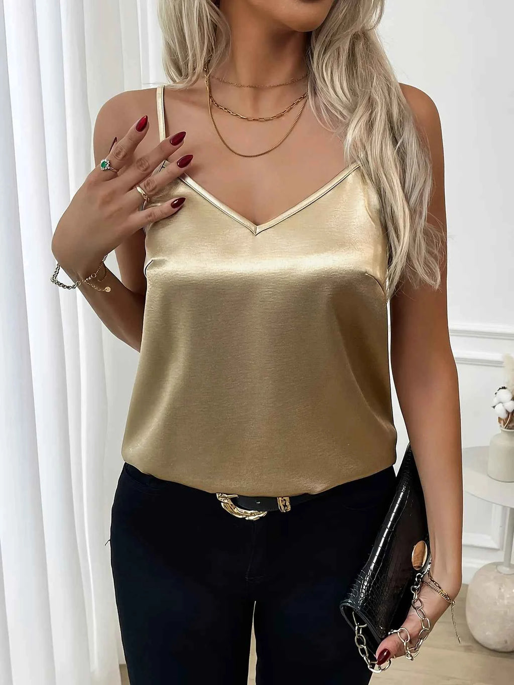 Satin V-Neck Cami 025bdc644f7346babc1003fd704edb74-Max-Origin