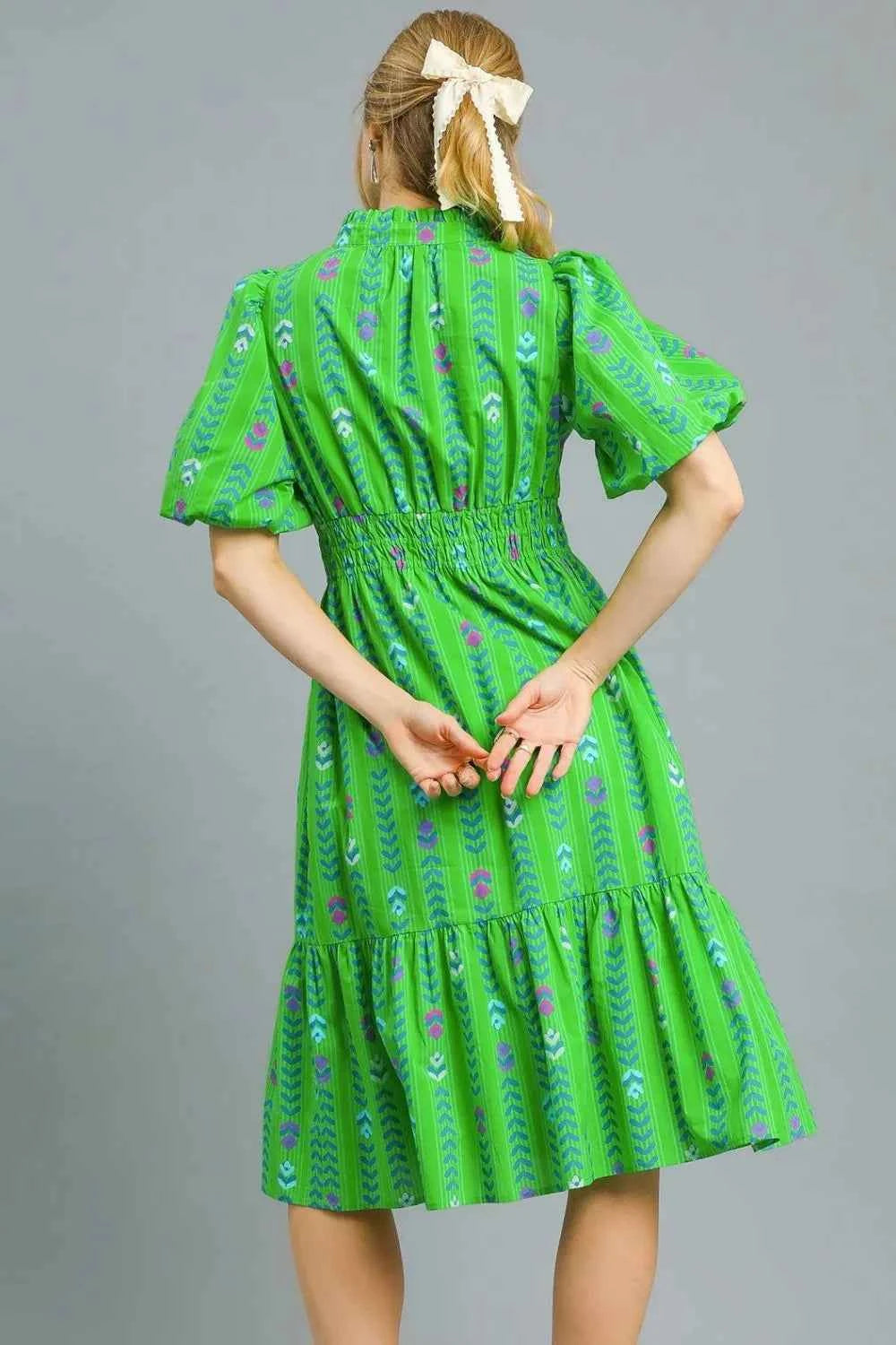 Umgee Printed Midi Dress with Ruffled Hem 02942579-ebe2-465f-bbca-4c215fa15a75-Max-Origin