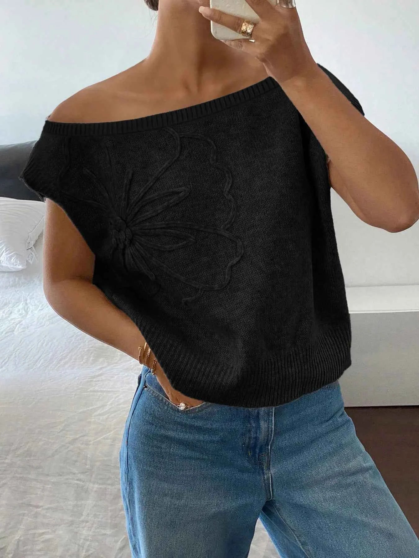 Ribbed Hem Boat Neck Sweater 02bd1c40f3724f53880d6a8e284be38f-Max-Origin