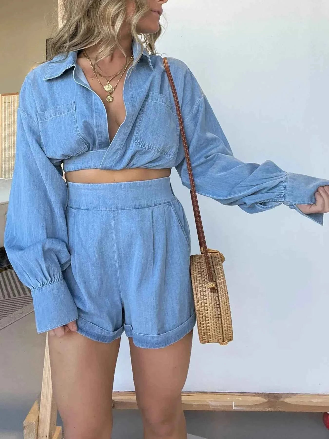 Full Size Long Sleeve Top and Shorts Denim Set Plus Size 02bdf23bac1747e9ae9fe35a026b50f4-Max-Origin