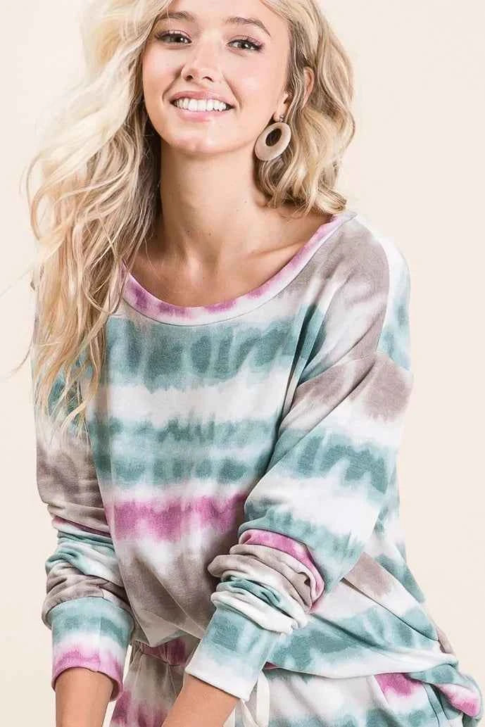 BiBi Tie Dye Print Terry Sweatshirt 02d4649fb5524d06b764ff2e6ccef834-Max-Origin