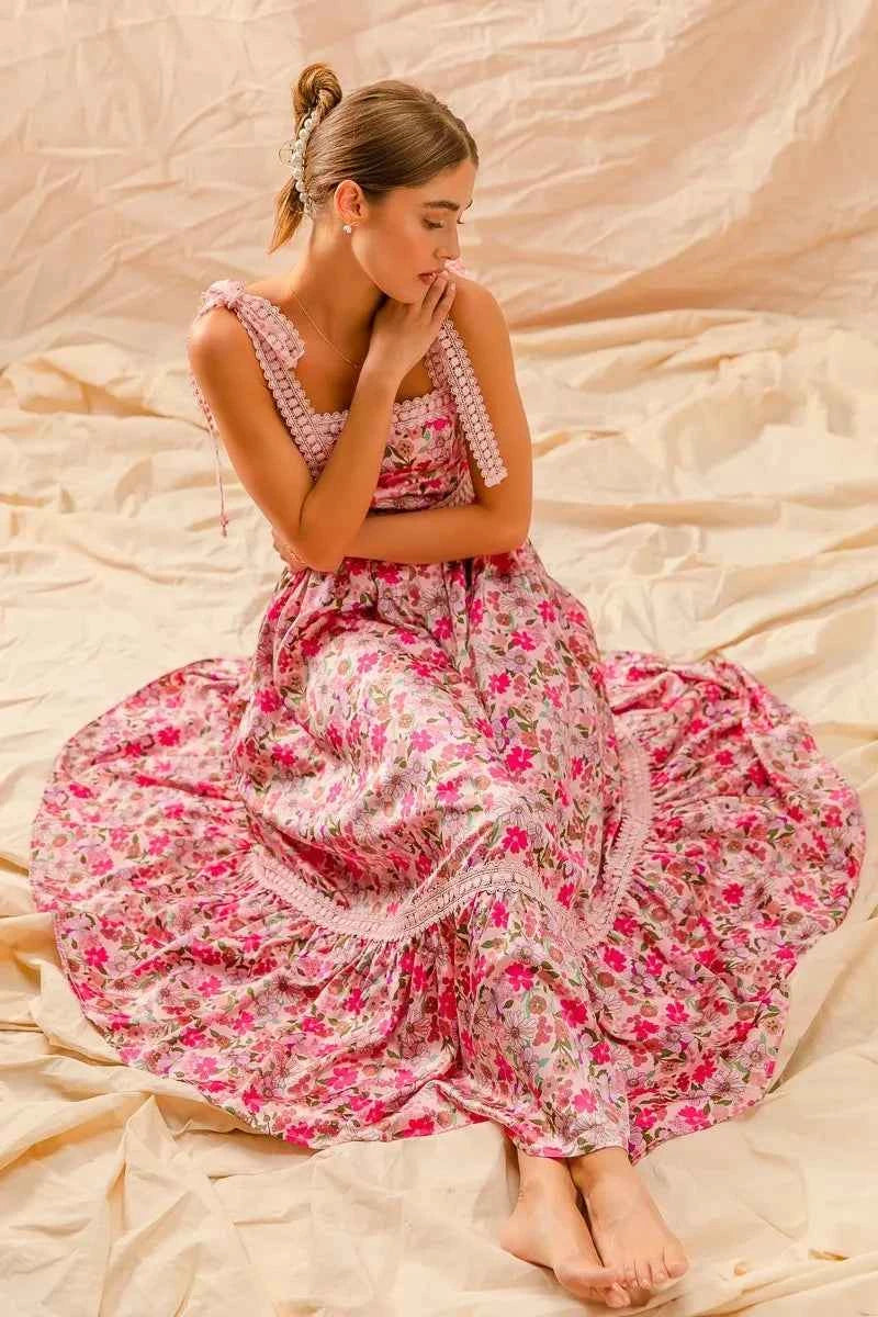 SO ME Floral Maxi Dress With Ribbon Tie Lace Strap 030039c24b514b86a8d037c849f88f97-Max-Origin