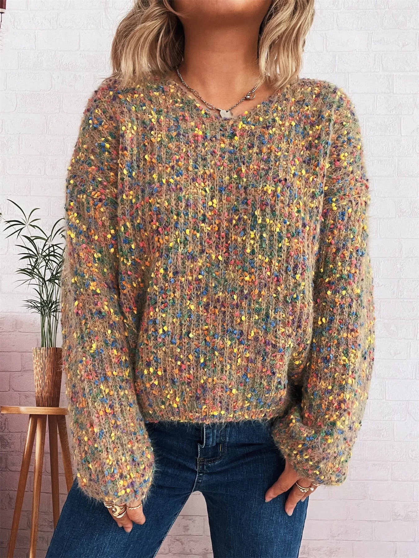 Colorful Long Sleeve Sweater 03120ed1c3f74619a316e5b0384b5d68-Max-Origin