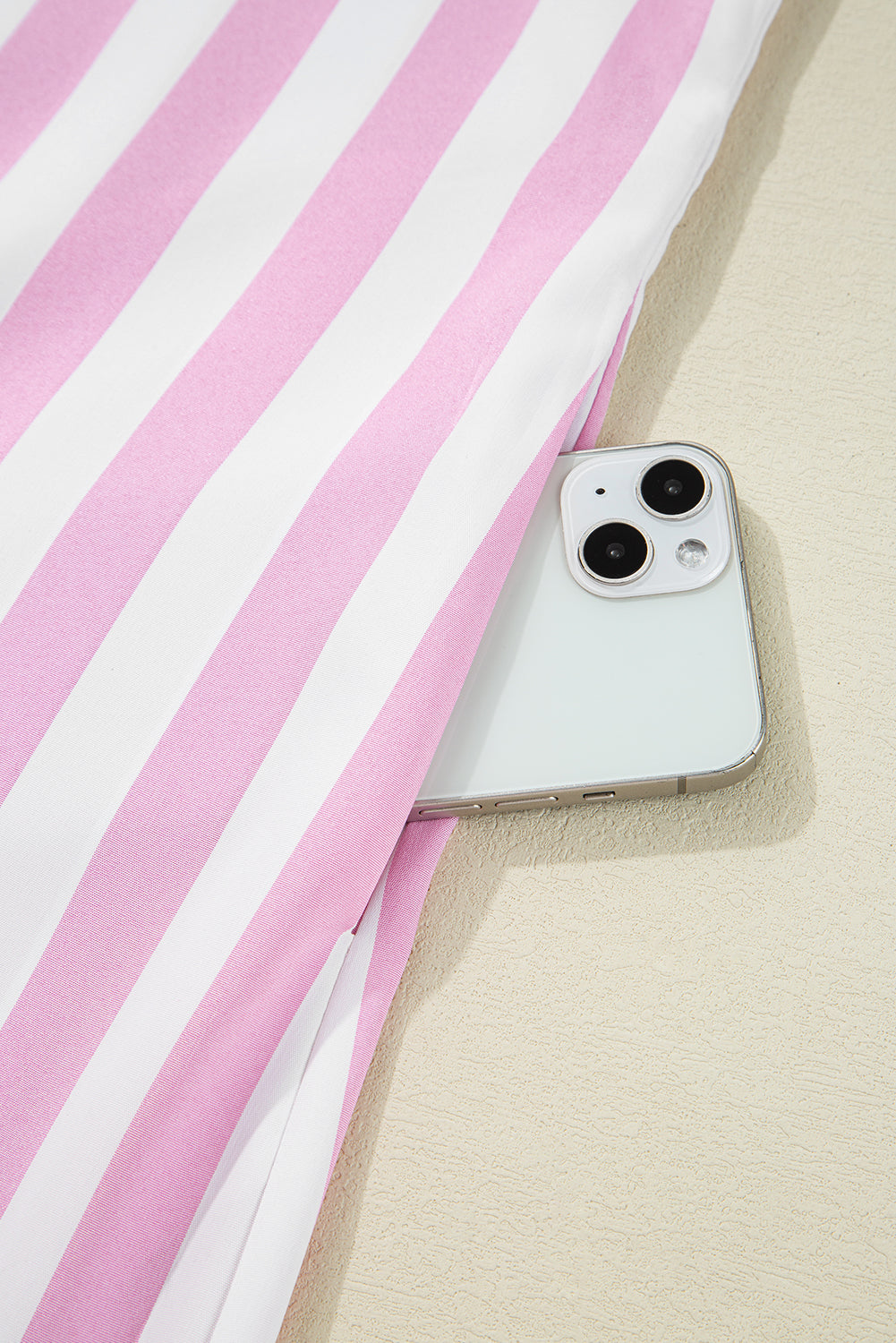 Rose Striped Long Sleeve Buttons Loose Mini Dress 0336733c042ce23d